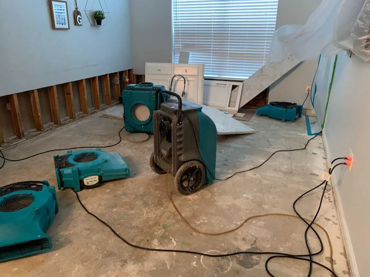 Dehumidifier in flood-cut room for Water Extraction & Removal in Laconia